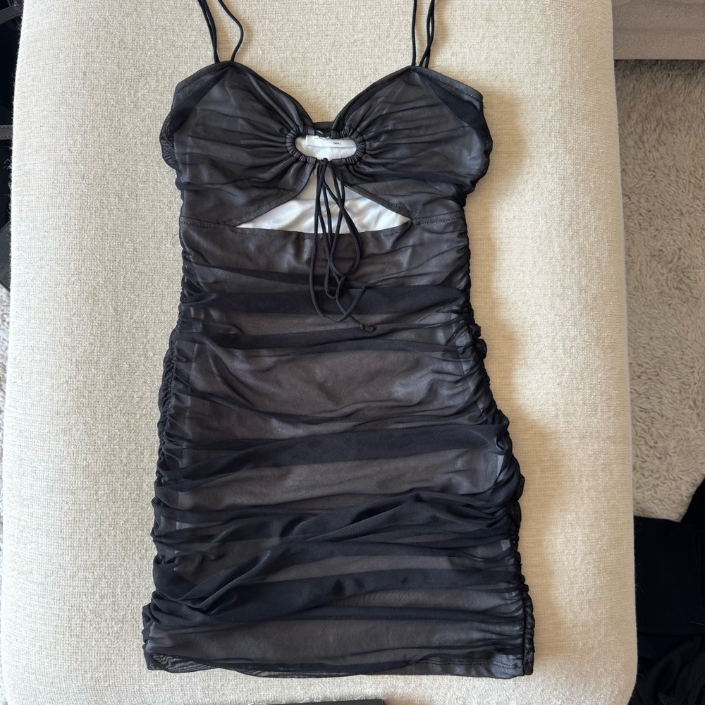 American Threads Ruched Mini Dress Size S